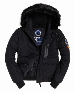 Superdry Everest Bomber Férfi Kabát Fekete | ULPIY3762